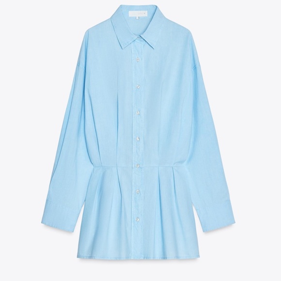 Zara Box Pleat Button Down Shirt Dress - Picture 5 of 14